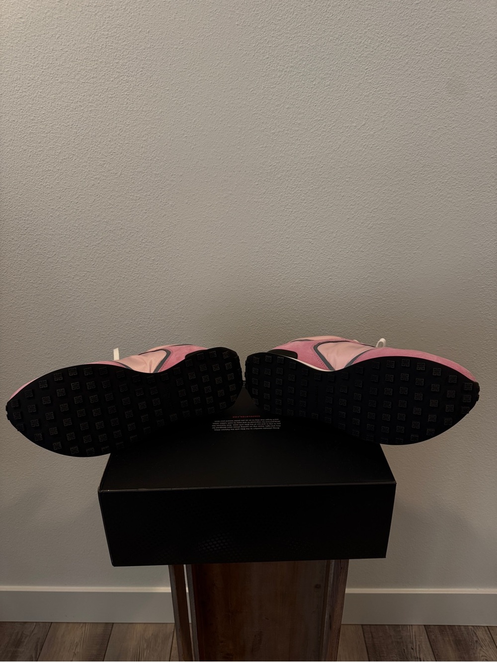 Givenchy Pink Suede & Gray Leather Runner Sneakers - Picture 9 of 15